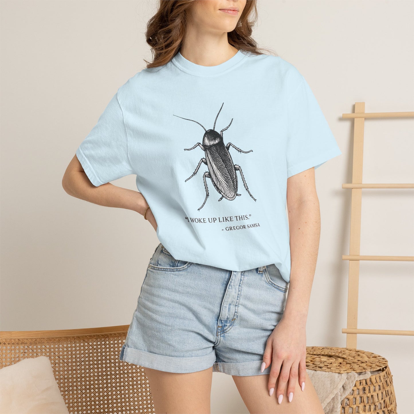 Cockroach Graphic T-Shirt — "I Woke Up Like This" Vintage-Inspired Tee