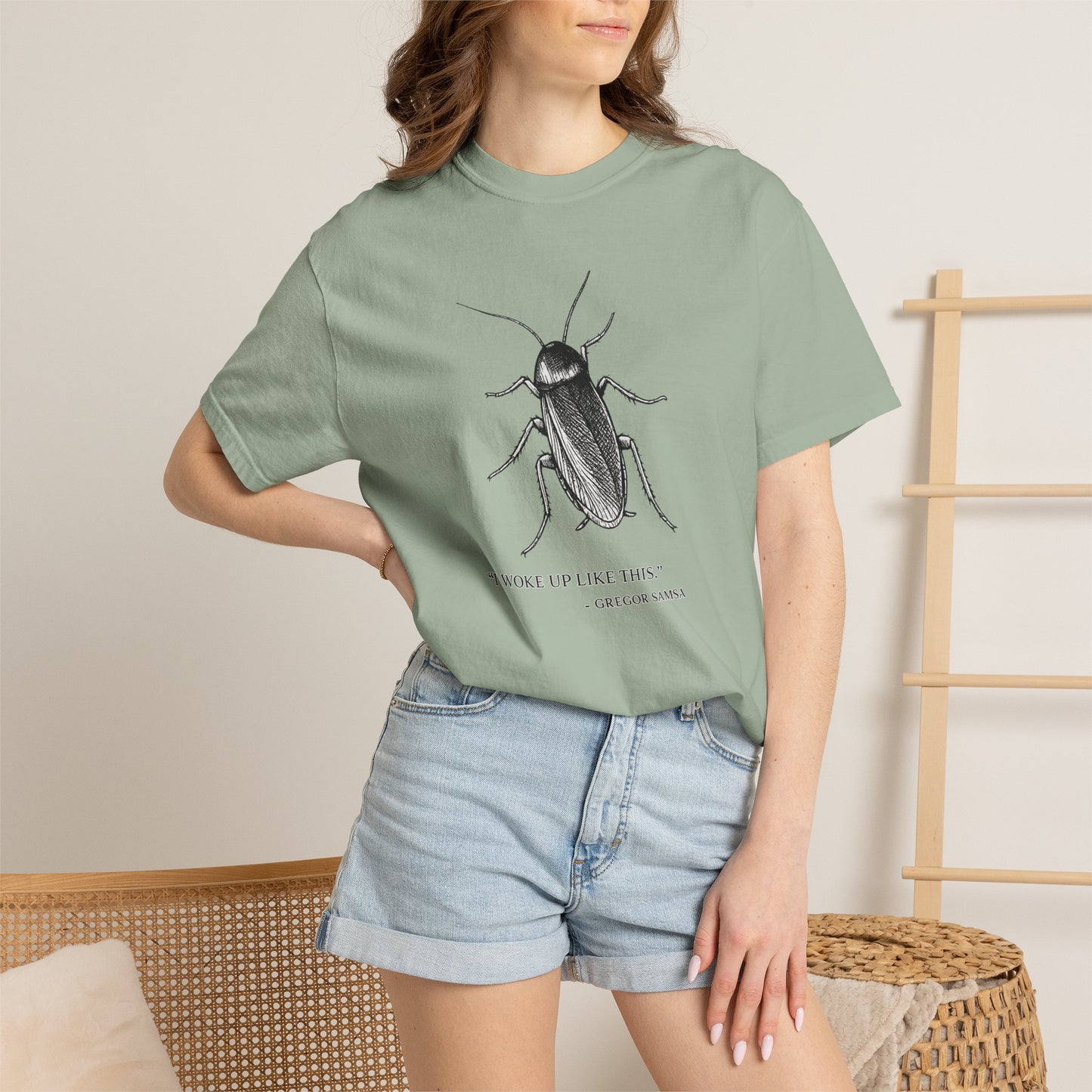 Cockroach Graphic T-Shirt — "I Woke Up Like This" Vintage-Inspired Tee